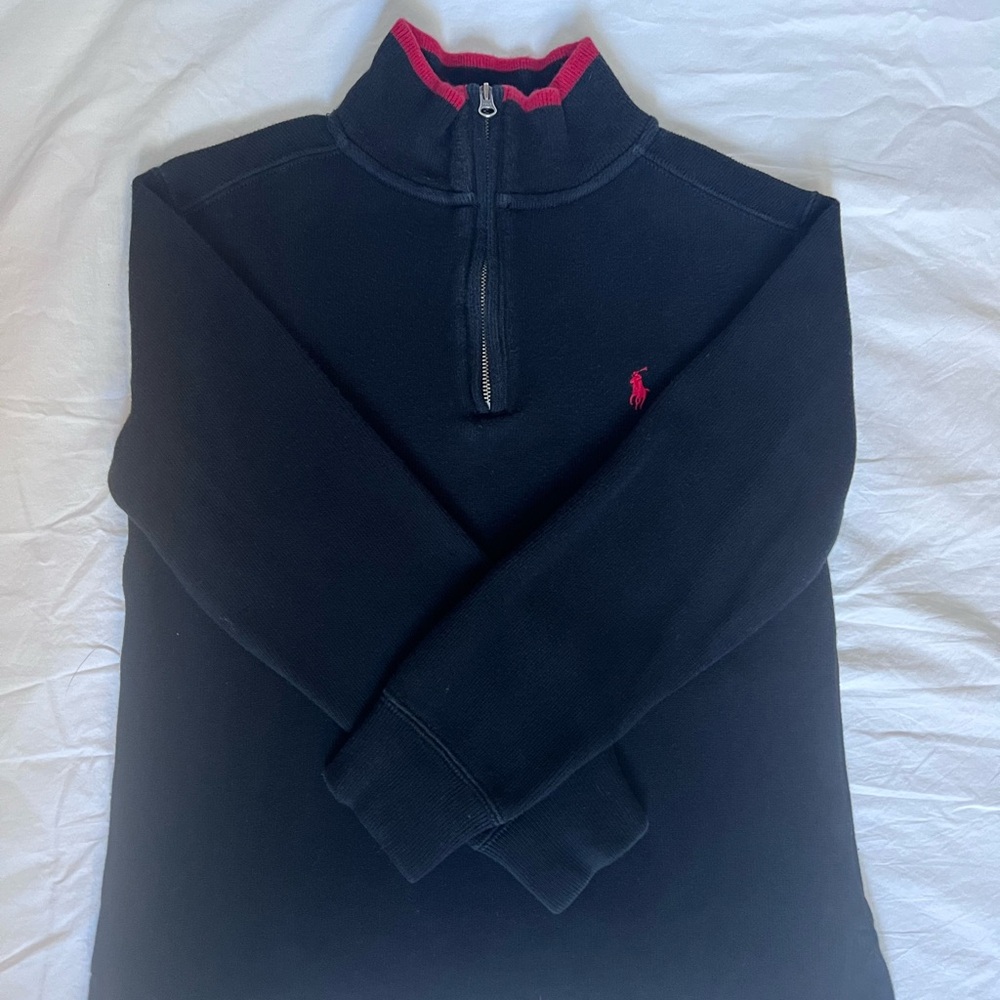 Polo by Ralph Lauren Boys Black Sweater Sweatshirt Size youth Small (8)